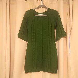 Green sweater dress